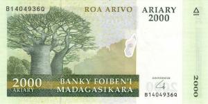 Gallery image for Madagascar p96: 2000 Ariary from 2014