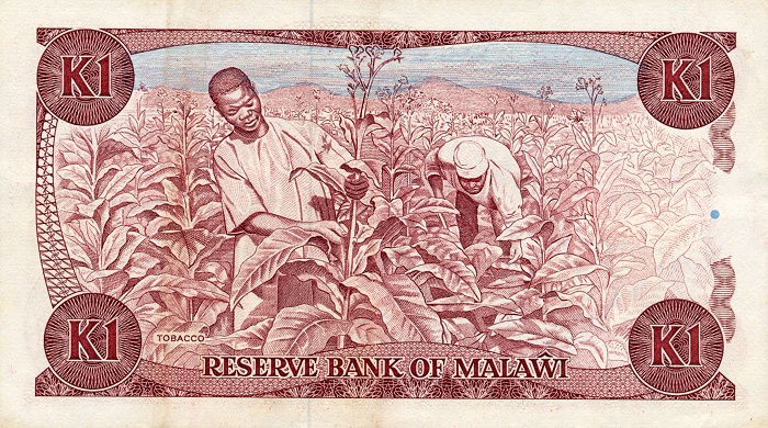 Back of Malawi p19b: 1 Kwacha from 1988