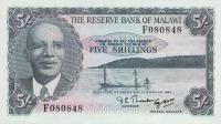 p1Aa from Malawi: 5 Shillings from 1964