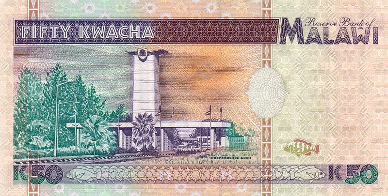 Back of Malawi p33a: 50 Kwacha from 1995