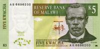 Gallery image for Malawi p36a: 5 Kwacha