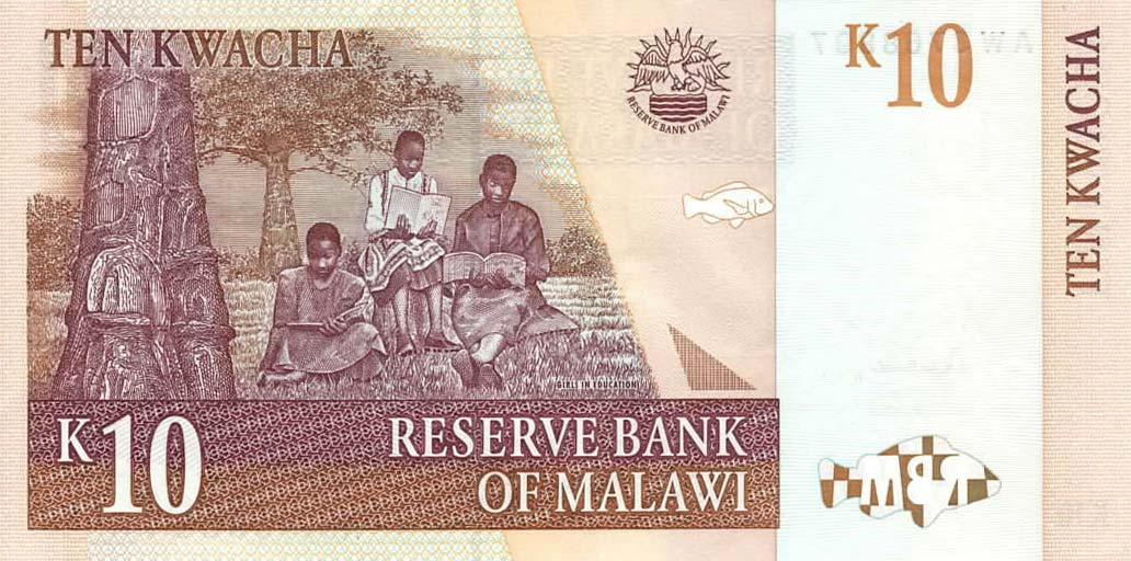 Back of Malawi p43b: 10 Kwacha from 2003