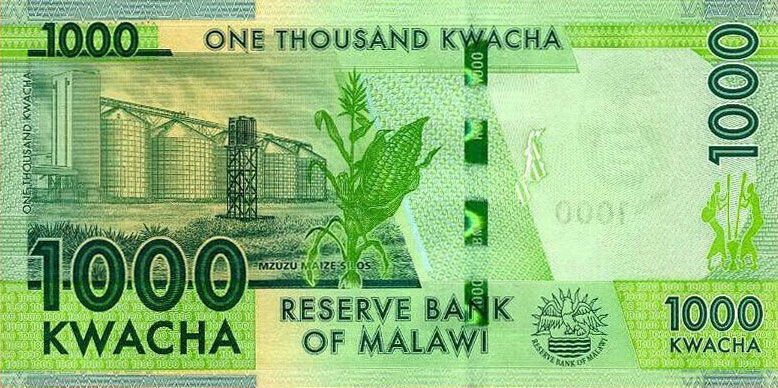 Back of Malawi p67e: 1000 Kwacha from 2021