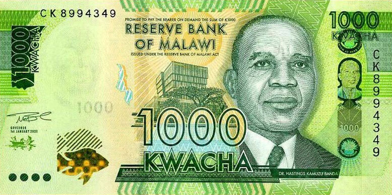 Front of Malawi p67e: 1000 Kwacha from 2021