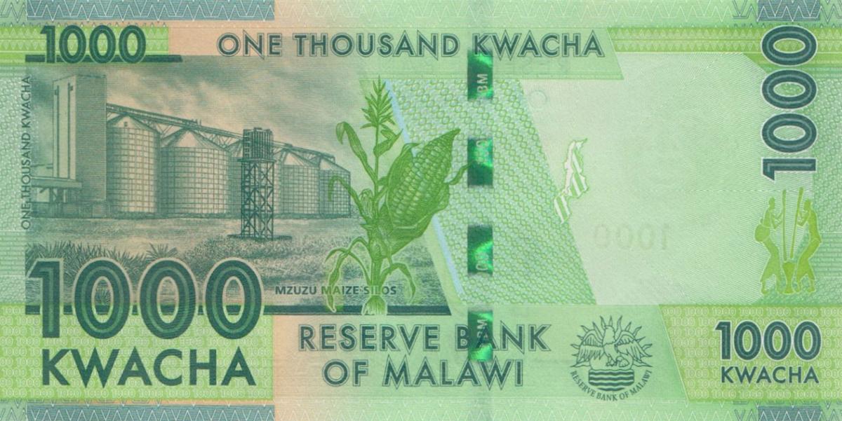 Back of Malawi p67f: 1000 Kwacha from 2024
