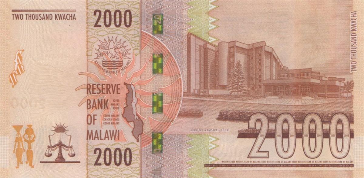Back of Malawi p70c: 2000 Kwacha from 2024