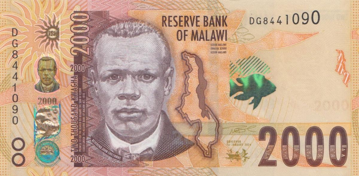 Front of Malawi p70c: 2000 Kwacha from 2024