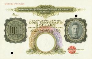 Gallery image for Malaya p16ct: 1000 Dollars