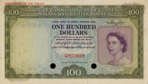 Gallery image for Malaya and British Borneo p5ct: 100 Dollars
