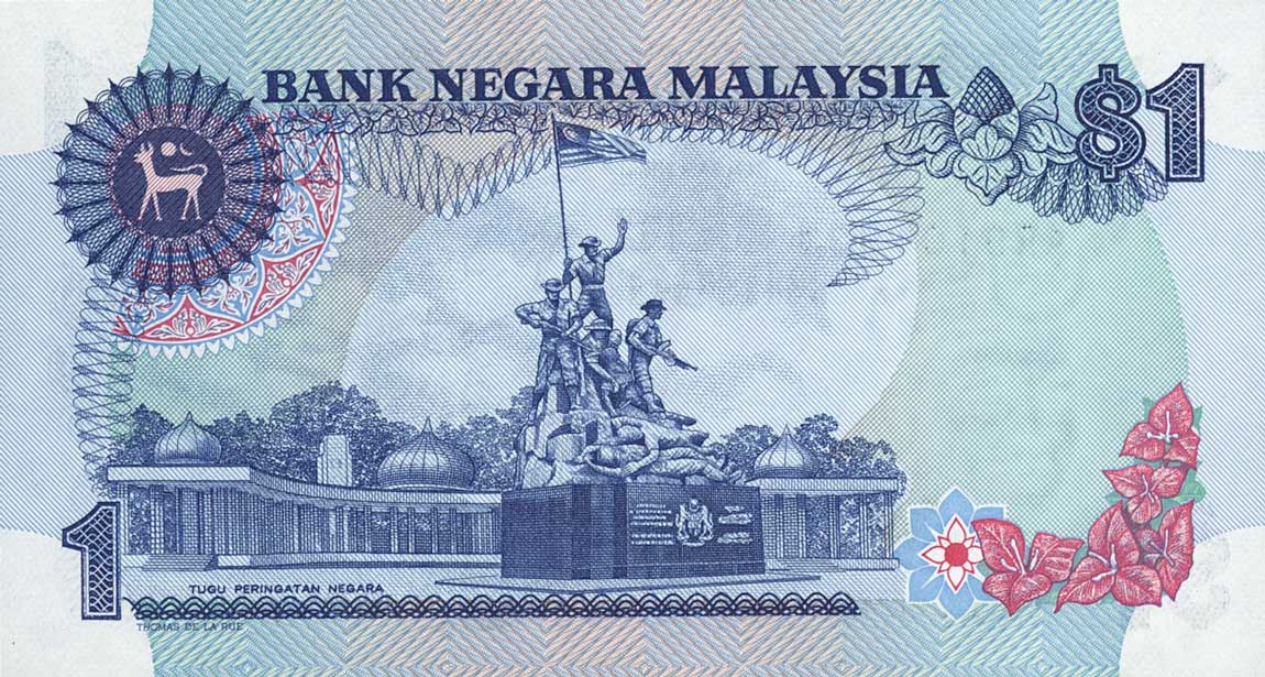 EF+ MALAYSIA BANKNOTE P19A 1 RINGGIT TDLE
