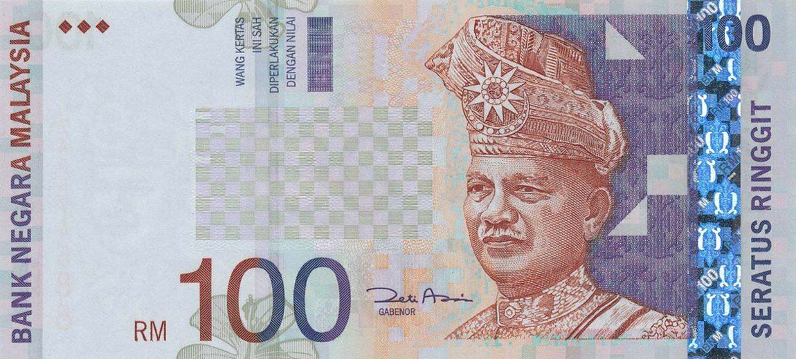 Front of Malaysia p44r: 100 Ringgit from 1998