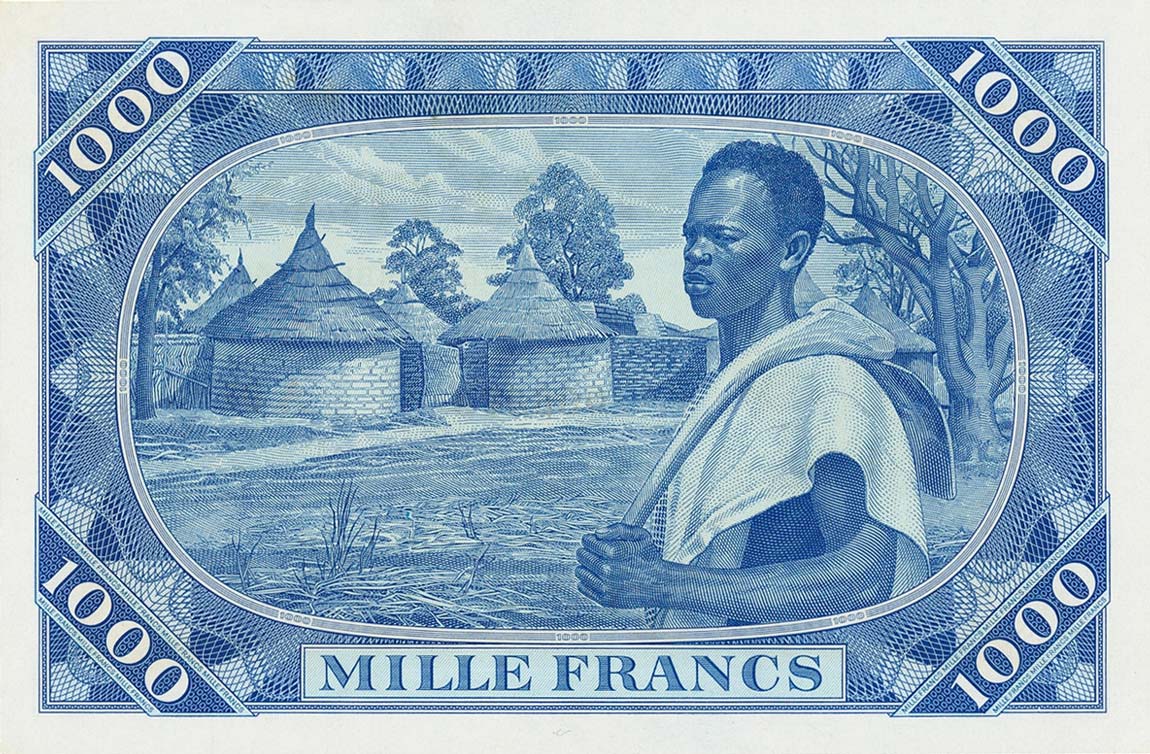 Back of Mali p4: 1000 Francs from 1960