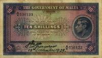 Gallery image for Malta p13: 10 Shillings
