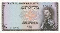 Gallery image for Malta p30a: 5 Pounds