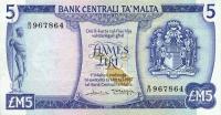 p32a from Malta: 5 Lira from 1973