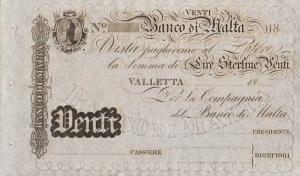 Gallery image for Malta pS163: 20 Lire