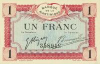 Gallery image for Martinique p10: 1 Franc