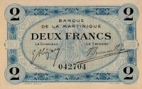 Gallery image for Martinique p11a: 2 Francs