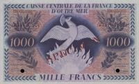 Gallery image for Martinique p26s: 1000 Francs