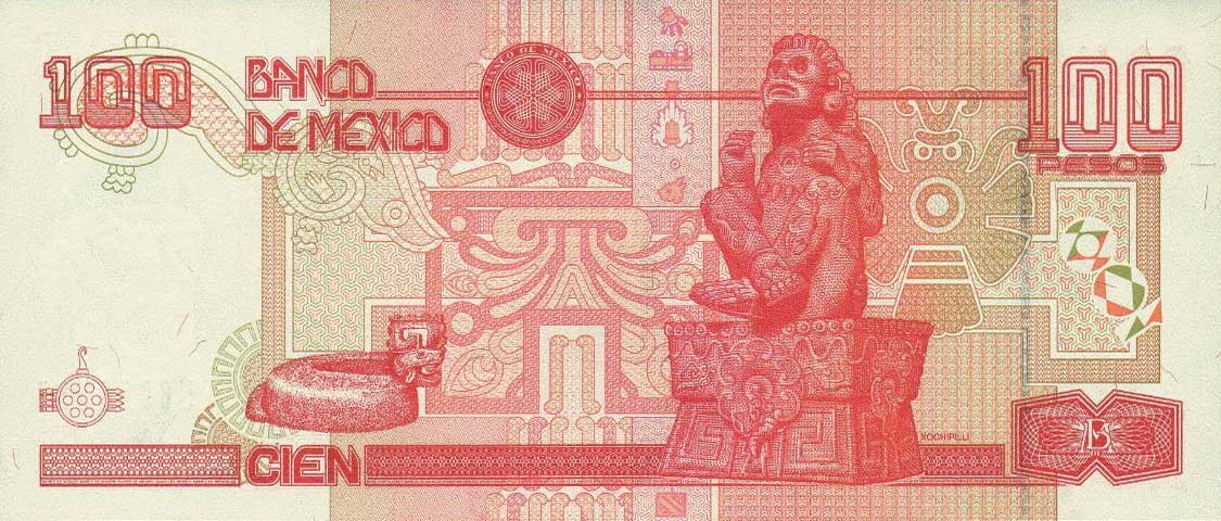 Back of Mexico p108b: 100 Pesos from 1996
