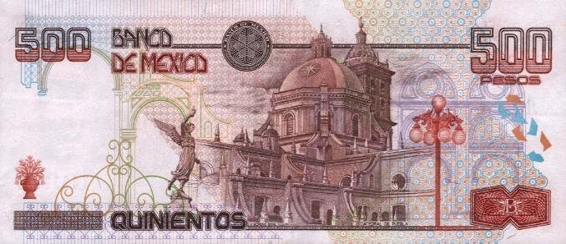 Back of Mexico p110d: 500 Pesos from 1999