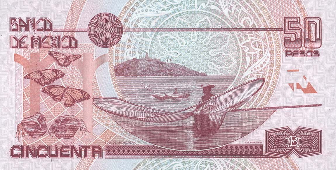 Back of Mexico p112: 50 Pesos from 2000