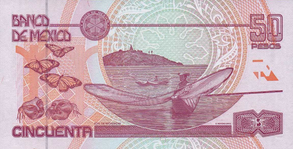 Back of Mexico p117a: 50 Pesos from 2000