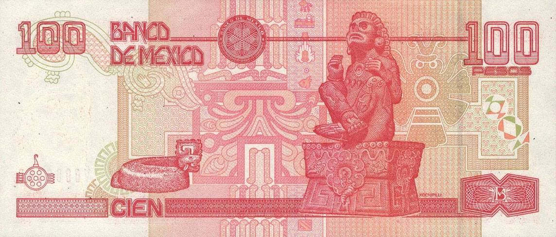 Back of Mexico p118e: 100 Pesos from 2004