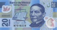 Gallery image for Mexico p122y: 20 Pesos from 2016