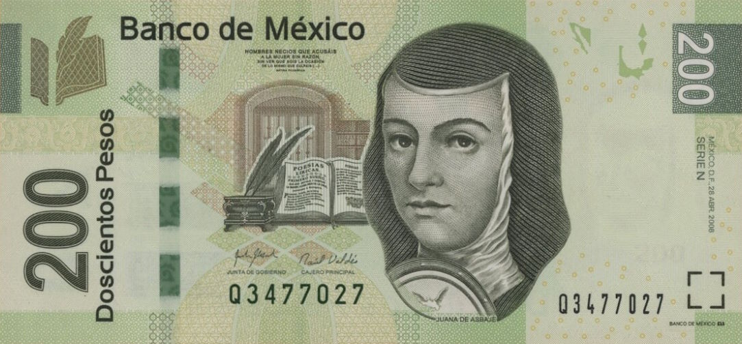 Front of Mexico p125j: 200 Pesos from 2008