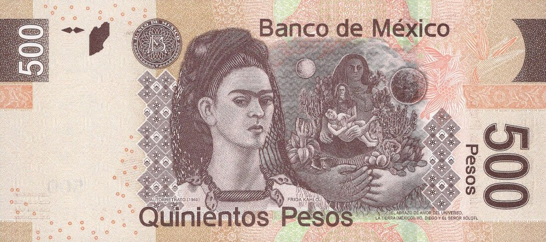 Back of Mexico p126bm: 500 Pesos from 2017