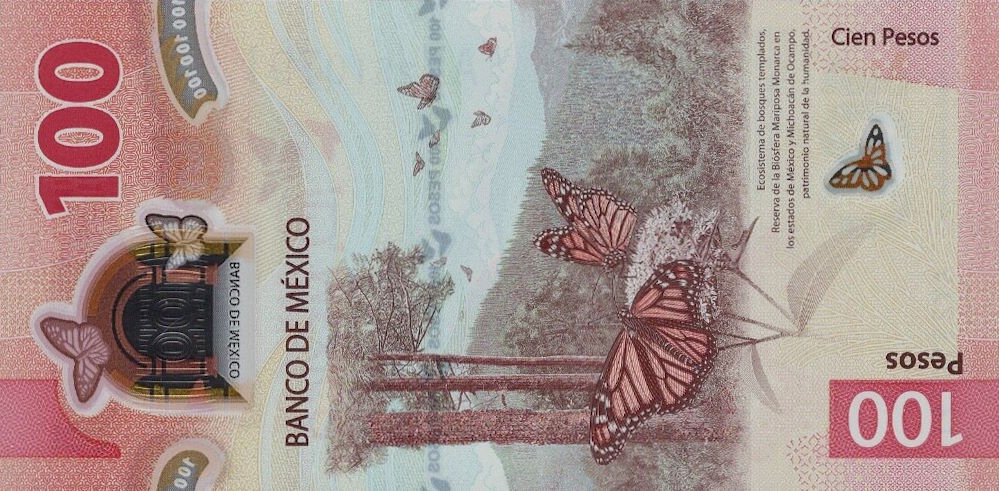 Back of Mexico p131b: 100 Pesos from 2020