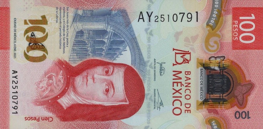 Front of Mexico p131b: 100 Pesos from 2020
