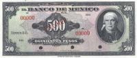 p43s from Mexico: 500 Pesos from 1940