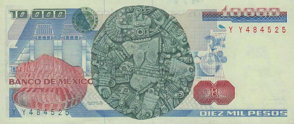 Back of Mexico p84b: 10000 Pesos from 1983