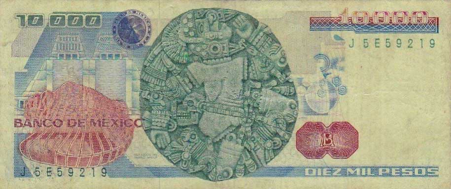 Back of Mexico p84c: 10000 Pesos from 1983