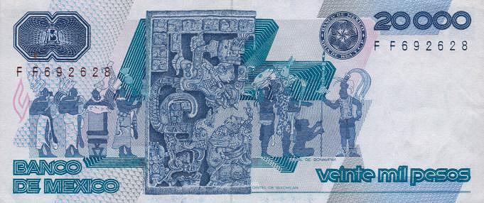 Back of Mexico p91c: 20000 Pesos from 1987