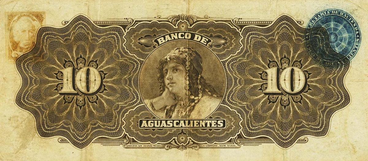 Back of Mexico pS102b: 10 Pesos from 1902