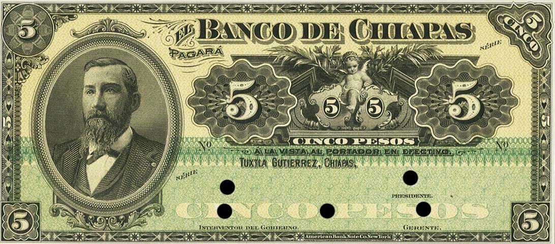 Front of Mexico pS113p: 5 Pesos from 1902