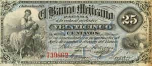 Gallery image for Mexico pS143a: 25 Centavos