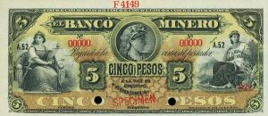 Gallery image for Mexico pS163s2: 5 Pesos
