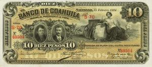 pS196c from Mexico: 10 Pesos from 1898