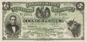 Gallery image for Mexico pS224s: 5 Pesos