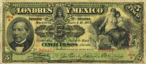 Gallery image for Mexico pS233q: 5 Pesos