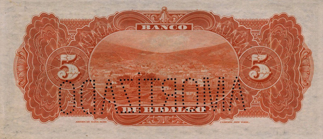 Back of Mexico pS305d: 5 Pesos from 1902