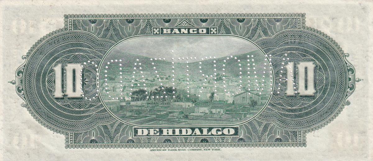 Back of Mexico pS306c: 10 Pesos from 1902