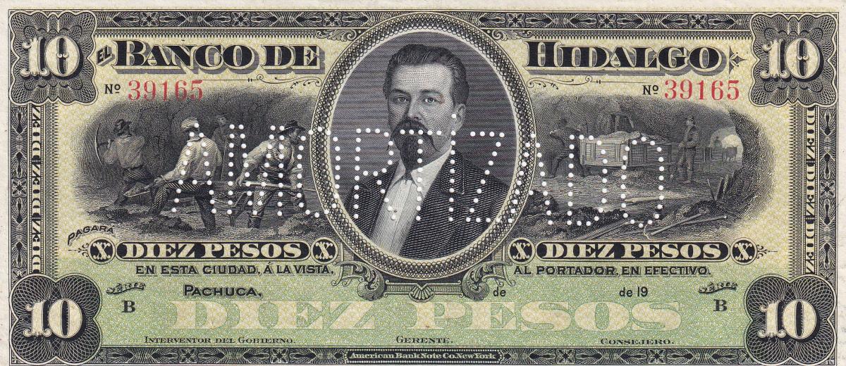 Front of Mexico pS306c: 10 Pesos from 1902