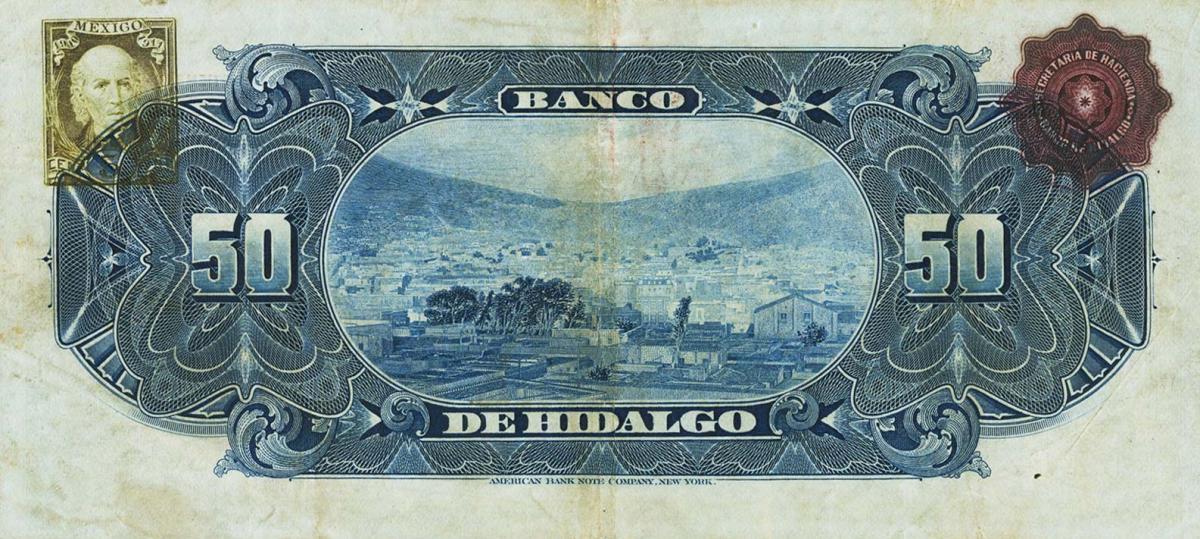 Back of Mexico pS308s: 50 Pesos from 1902