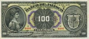 pS325a from Mexico: 100 Pesos from 1910