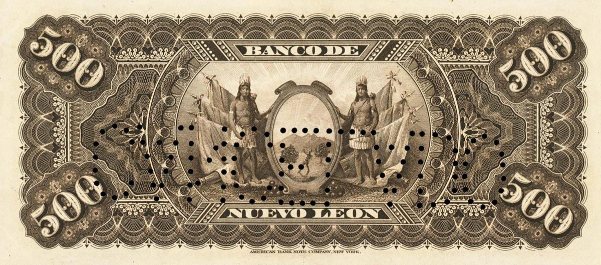 Back of Mexico pS365a: 500 Pesos from 1893